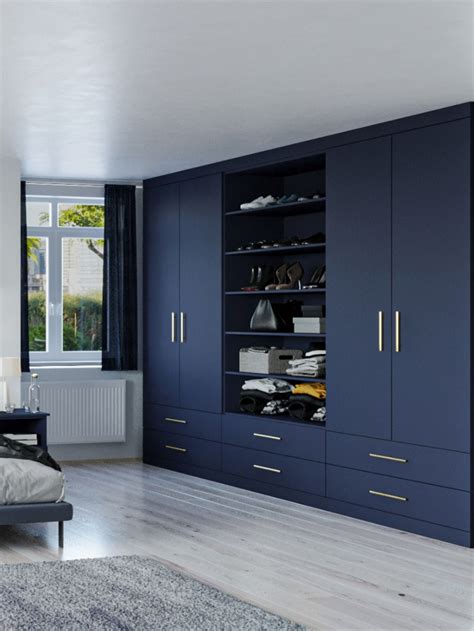 navy blue wardrobes